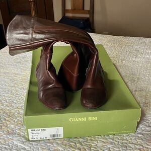 Gianni Bini Nutty Leather Heeled Boots